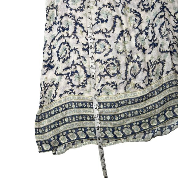 Lucky Brand Top Womens 1X Multicolor Boho Print Flowy Popover Blouse Long Sleeve - Picture 6 of 9
